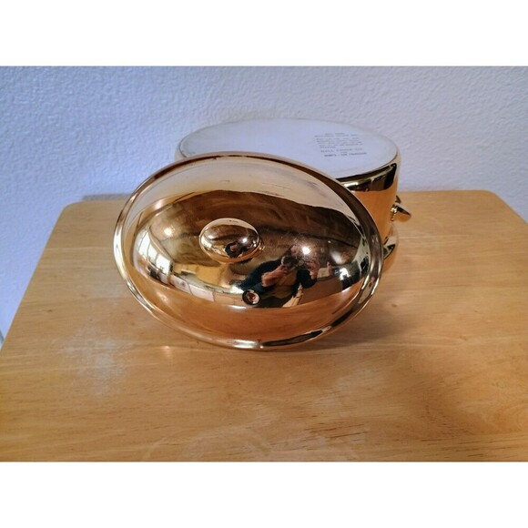 Vintage Hall Golden Glo Gold 2 Quart French Casserole Dish With Lid - Picture 11 of 11